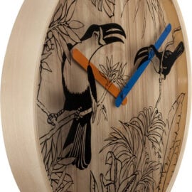 Wandklok Ø40cm Hout Toekan 'Tropica' - NeXtime