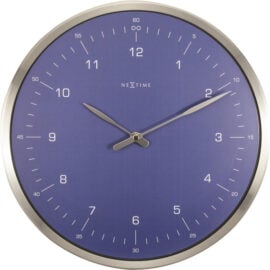 Wandklok Ø33cm Metaal Blauw '60 Minutes' - NeXtime