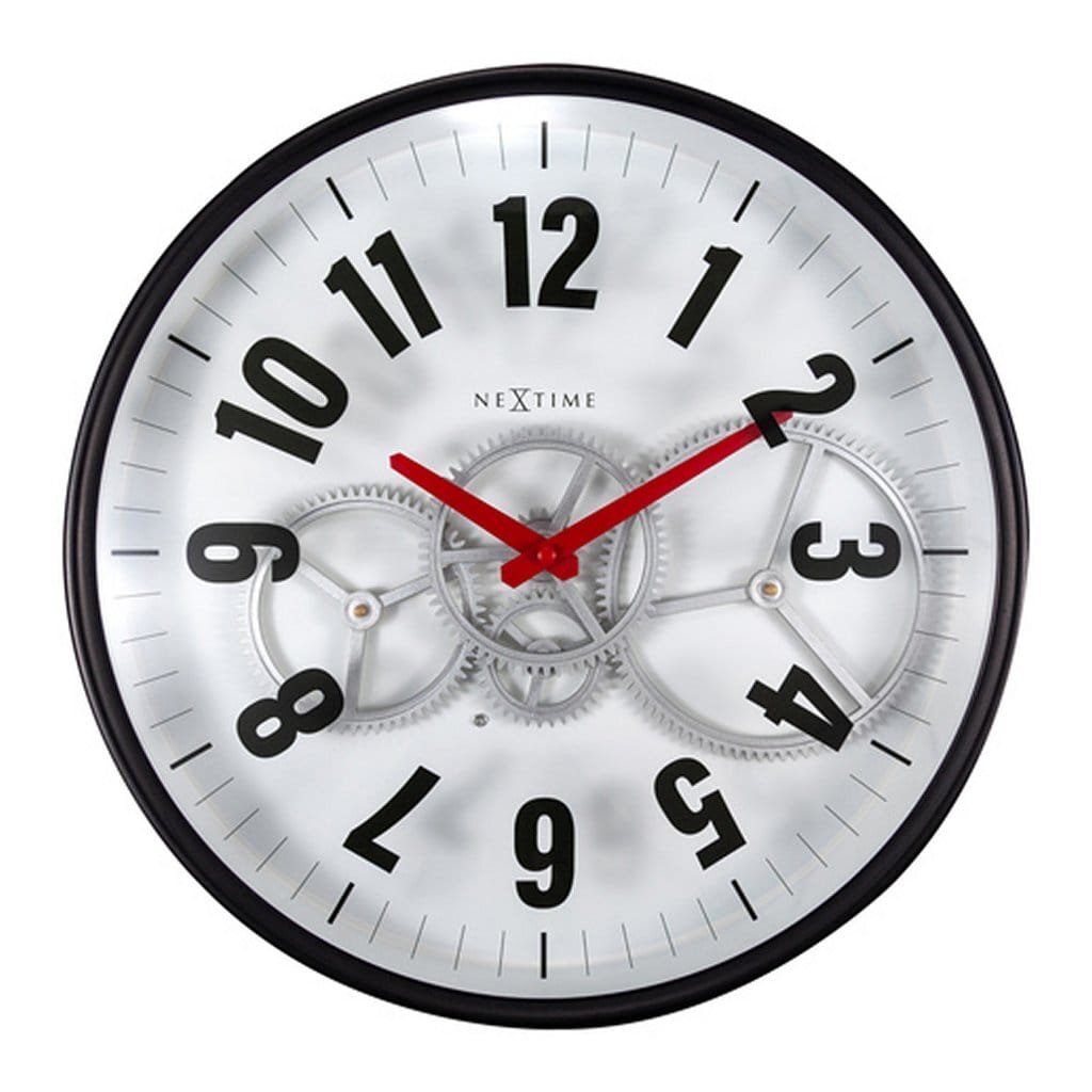 Wandklok 36 cm Wit 'Modern Gear ' - NeXtime