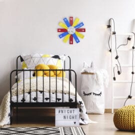 Design Wandklok 40cm Geluidloos Multicolor Acryl 'Plexi' - NeXtime