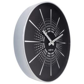 Stille Wandklok 40cm Zwart Metaal 'Excentric' - NeXtime