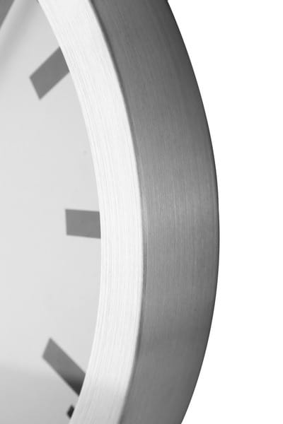 Wandklok 19cm Geborsteld Aluminium Wit zonder cijfers ‘Station’ – NeXtime - Afbeelding 8