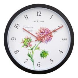 Buitenklok 30cm Zwart Wit 'Knautia' - NeXtime