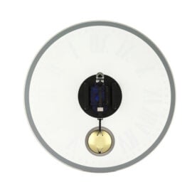 Wandklok 43cm Glas Wit 'Romana' - NeXtime