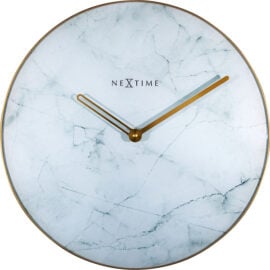 Wandklok 40cm Marmer Wit 'Alabaster' - NeXtime