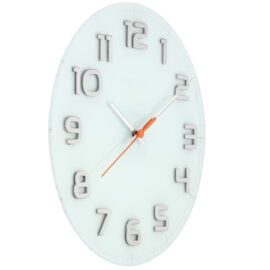 Wandklok 30cm Glass Wit 'Classy Round' - NeXtime