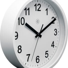 Wandklok 25cm Kunststof Wit 'NeXt Generation' - NeXtime
