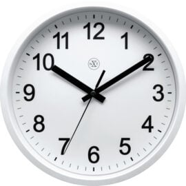 Wandklok 25cm Kunststof Wit 'NeXt Generation' - NeXtime