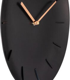 Wandklok 30cm Zwart met Pendulum 'Bowl' - NeXtime