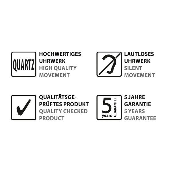 Wandklok Wit Vierkant 35cm 'Artetempus Mezo White' - Sigel - Afbeelding 7