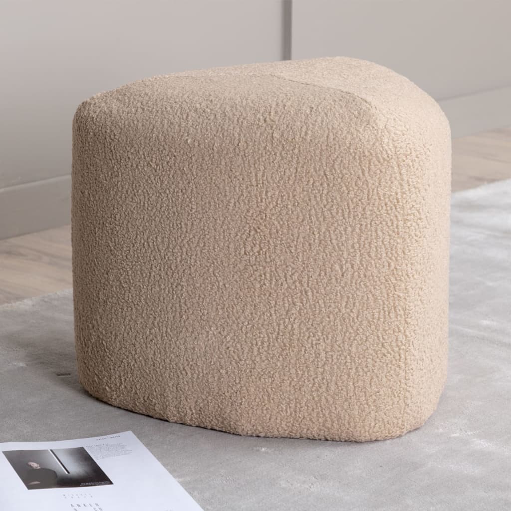 Venture Home Poef Peg 46x46x41 cm teddy beige