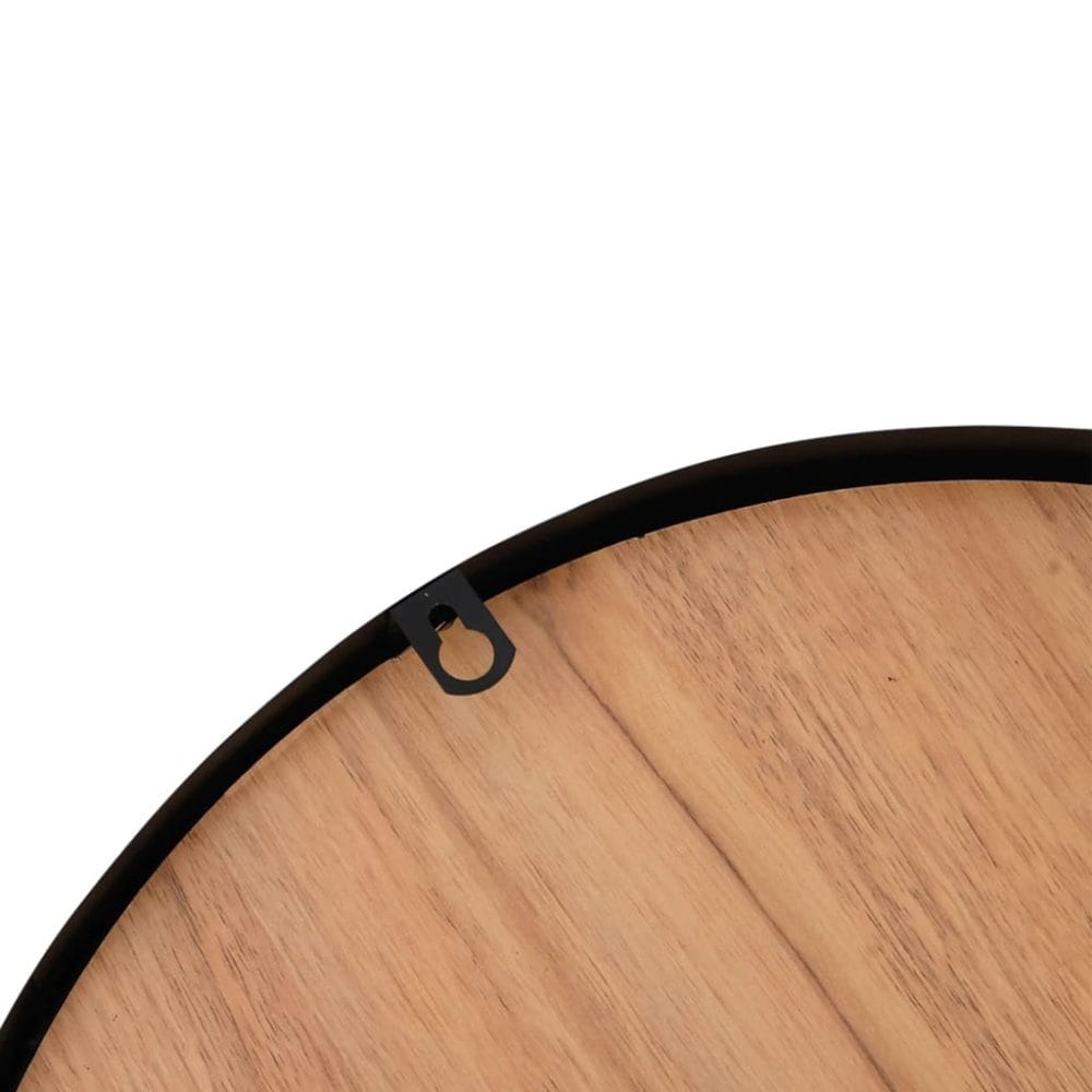 Wandklok Ø39 cm ijzer en bewerkt hout bruin-6