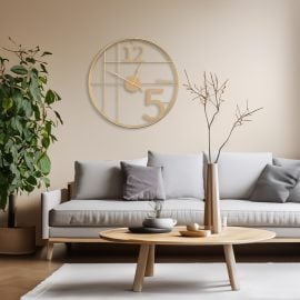 Wandklok Ø50 cm ijzer goudkleurig-1