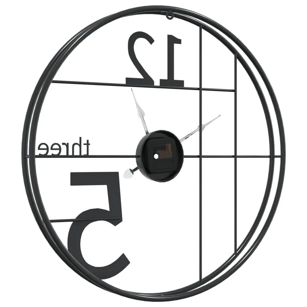 Wandklok Ø50 cm ijzer zwart-5