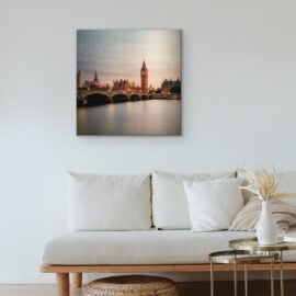 Foto op aluminium gedrukt opgehangen in woonkamer