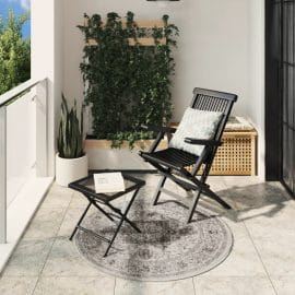 Vloerkleed rond vintage stijl binnen en buiten 'ARBIZU' - 120 cm