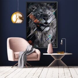 The Lion in Style canvas met baklijst - 100 x 150 cm - sfeerbeeld