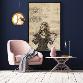Portrait Lucrezia Borgia van Leonardo Da Vinci 100 x 150 cm