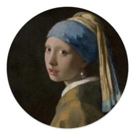 Muurcirkel oude meesters 'Het Meisje Met De Parel' - Johannes Vermeer