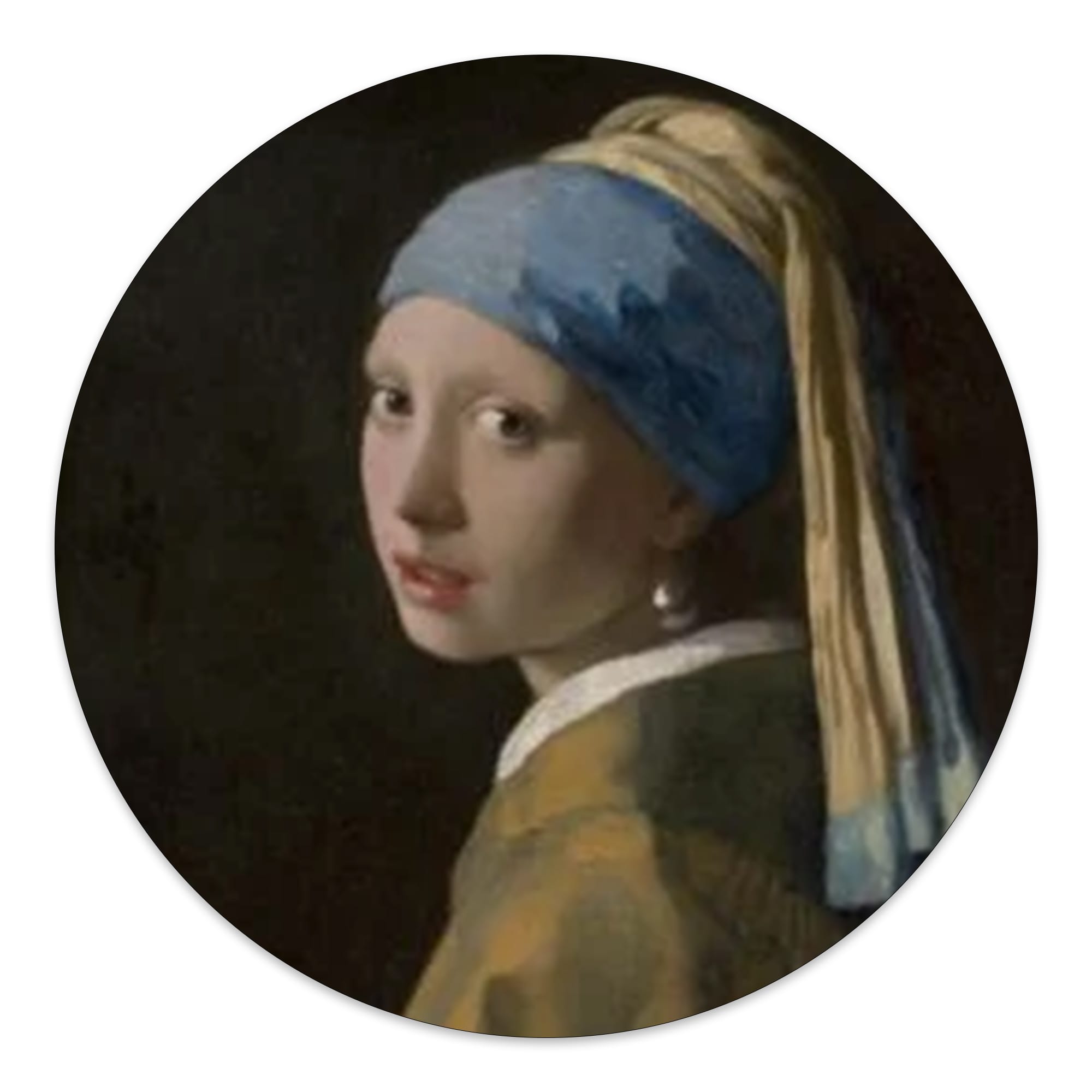 Muurcirkel oude meesters 'Het Meisje Met De Parel' - Johannes Vermeer
