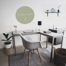 Muurcirkel mintgroen 'Lentekriebels'