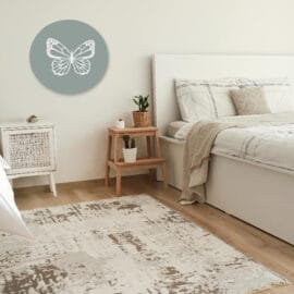 Muurcirkel art 'Evergreen Butterfly'