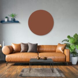 Muurcirkel effen terracotta