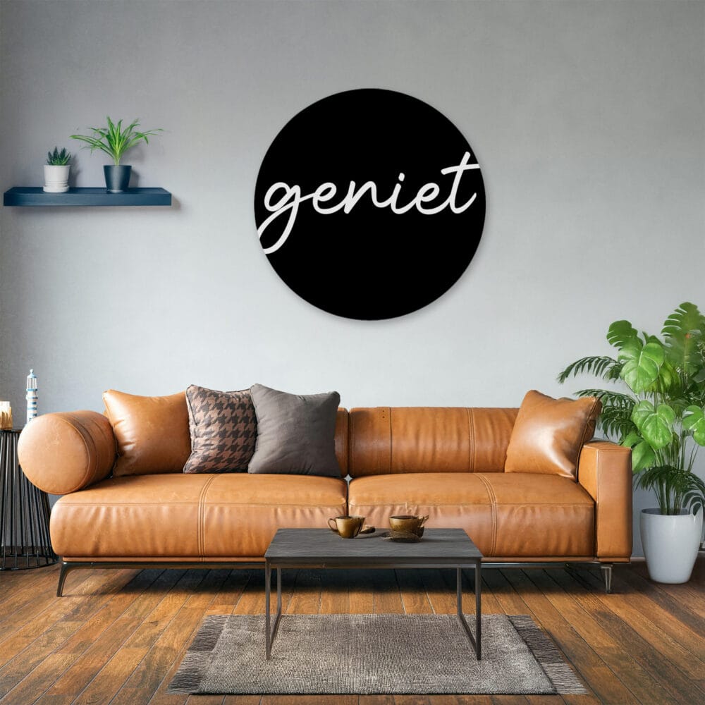 Muurcirkel zwart geniet