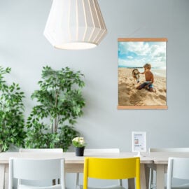 Je eigen foto op een poster - met houten latjes