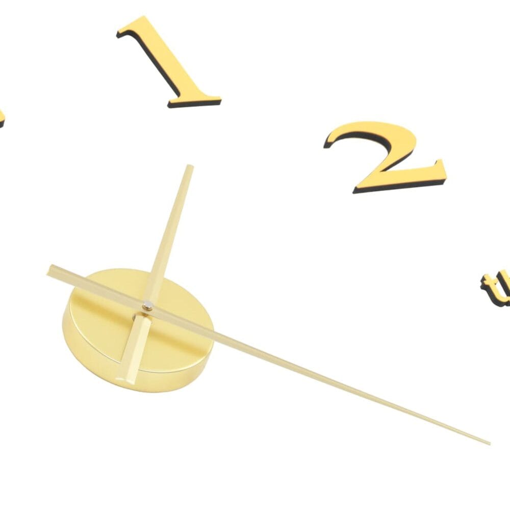 Goudkleurige 3D-wandklok XXL 100 cm 'Goldmix'