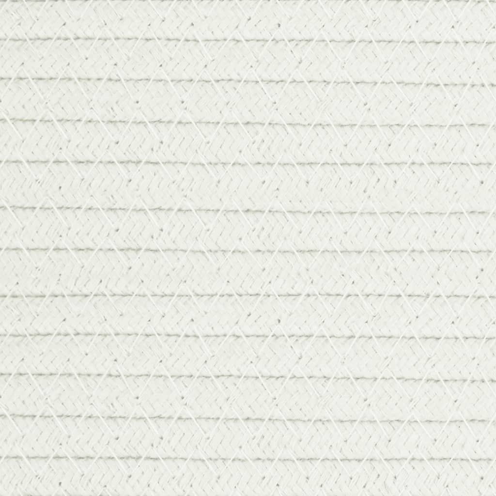 Opbergmand Ø 38x46 cm katoen bruin en wit