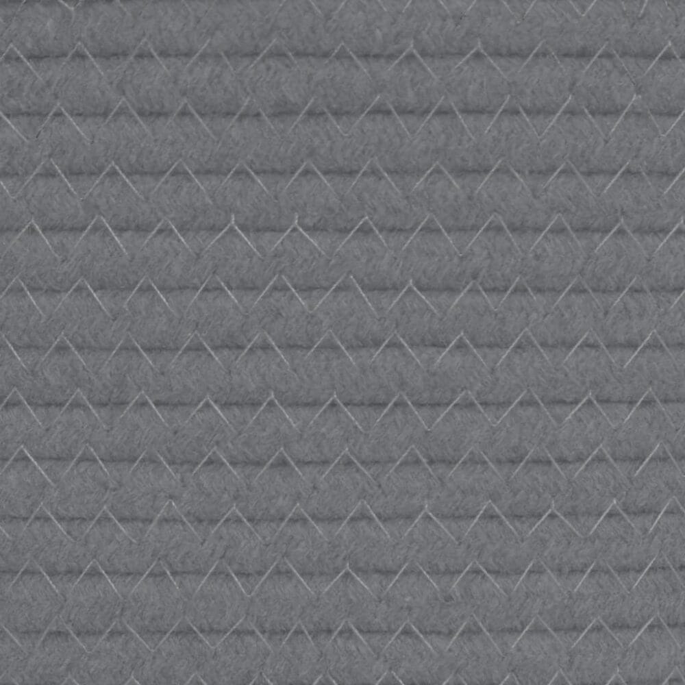Opbergmand Ø 38x46 cm katoen grijs en wit