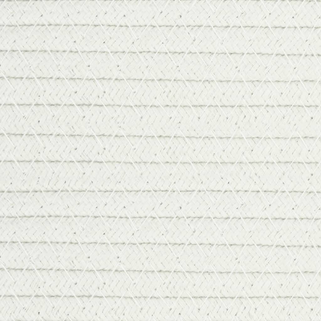 Opbergmand Ø 38x46 cm katoen grijs en wit