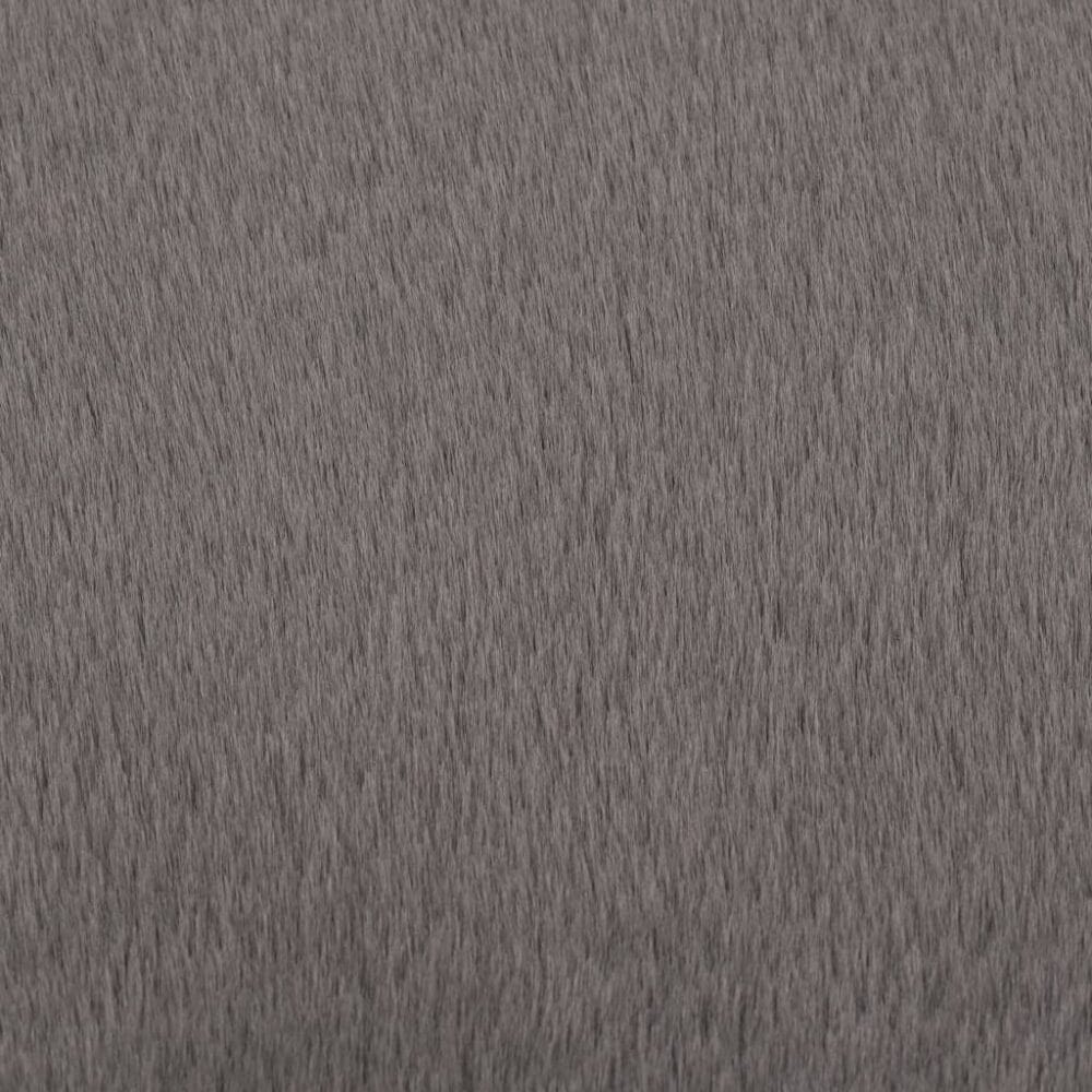 Vloerkleed 80 cm kunstkonijnenbont donkergrijs