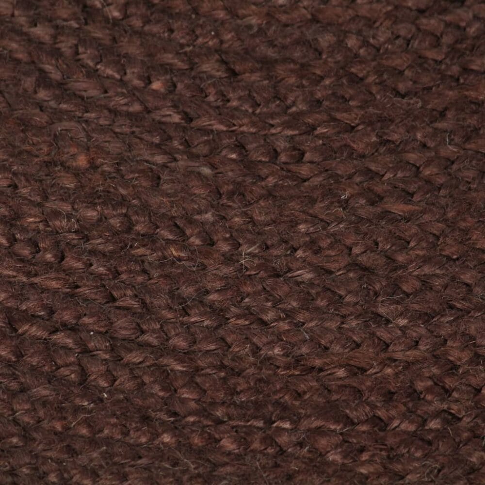 Handgemaakt bruin vloerkleed rond van jute 'Earth Soil'