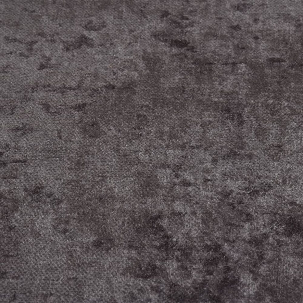 Vloerkleed wasbaar anti-slip ø120 cm antracietkleurig
