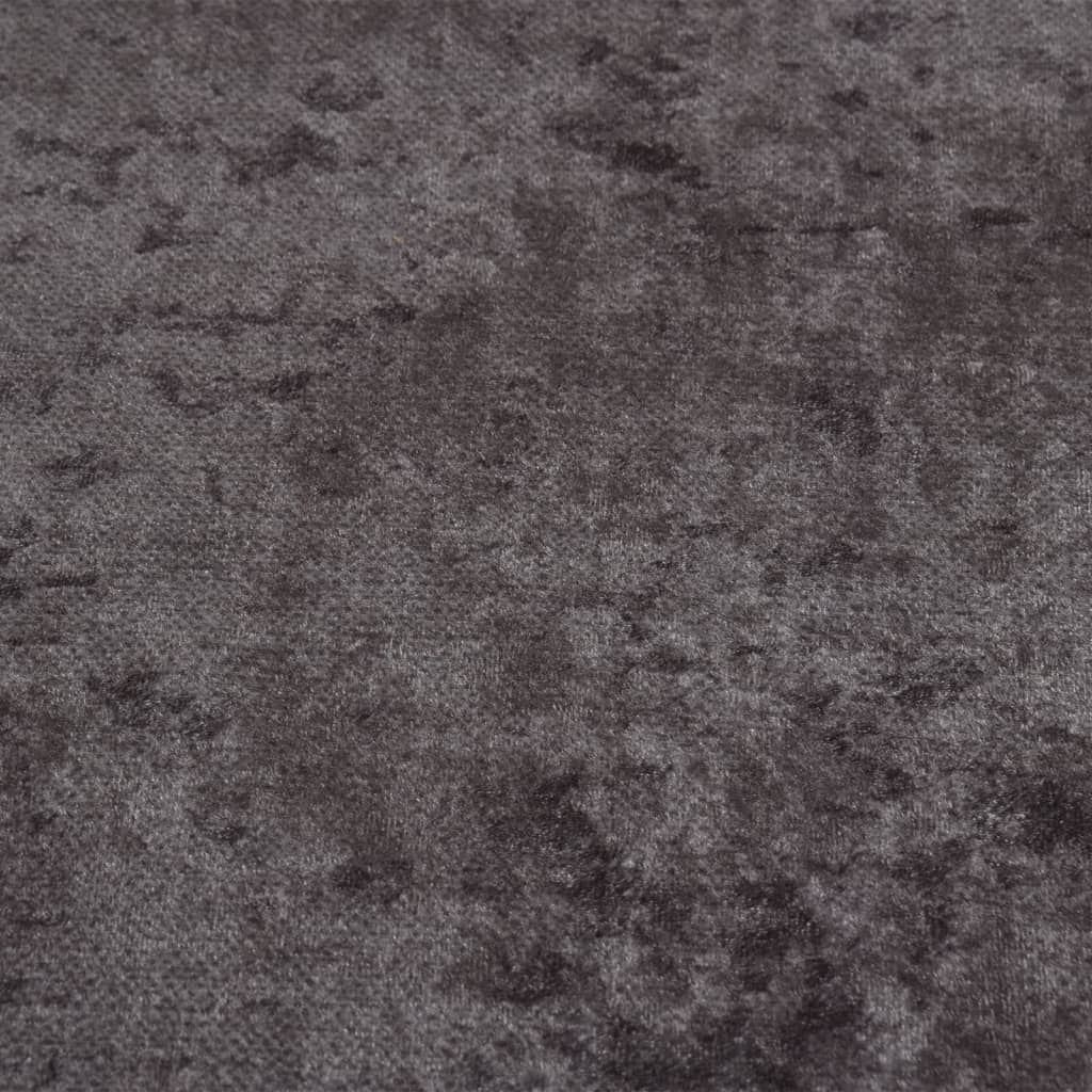 Vloerkleed wasbaar anti-slip ø120 cm antracietkleurig
