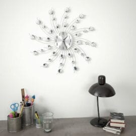 Wandklok met kraaltjes 50 cm modern ontwerp 'Elegant beads'